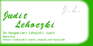 judit lehoczki business card